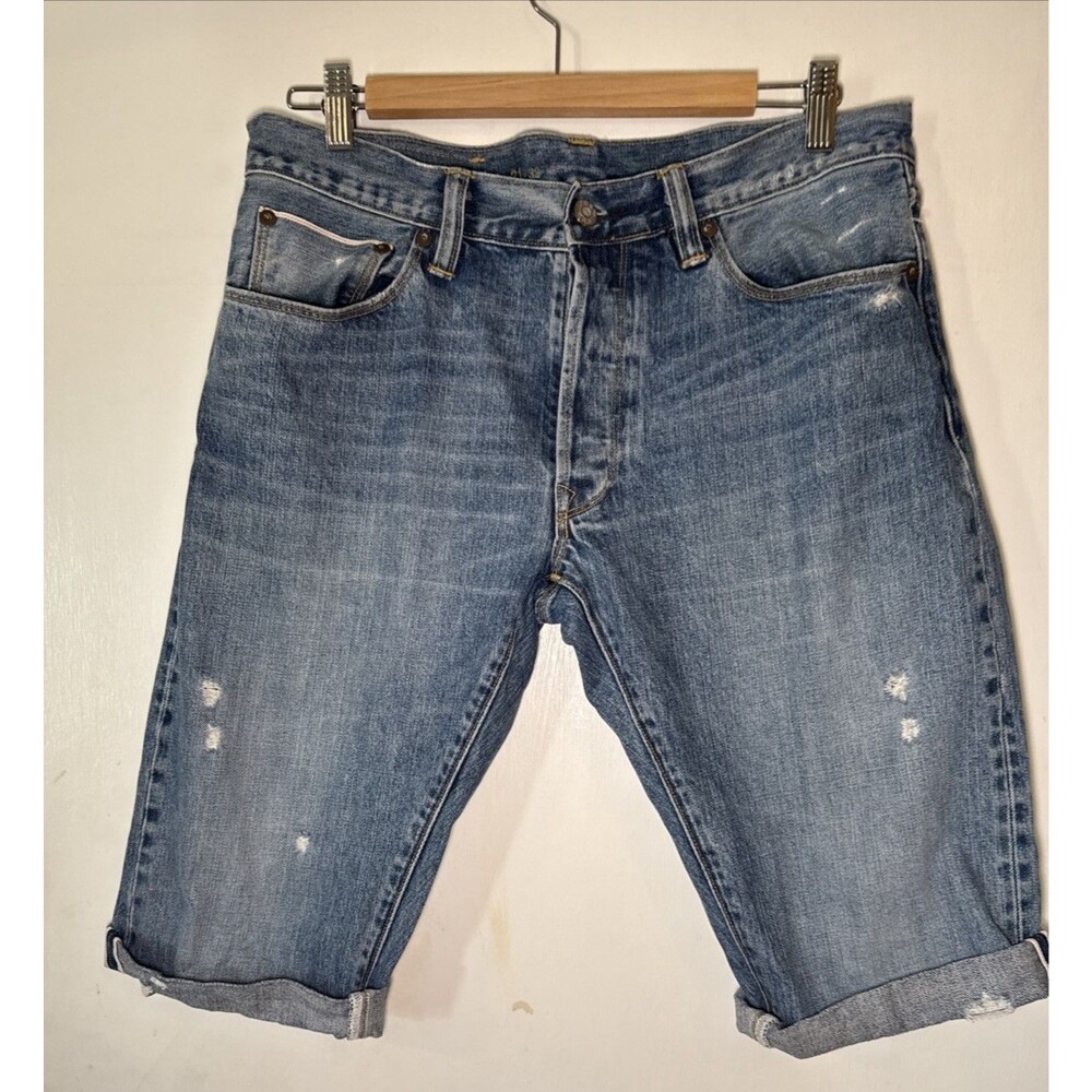 Gap 1969 Japanese Selvedge Denim Jean Cut Off Shorts Distressed | Men's 31